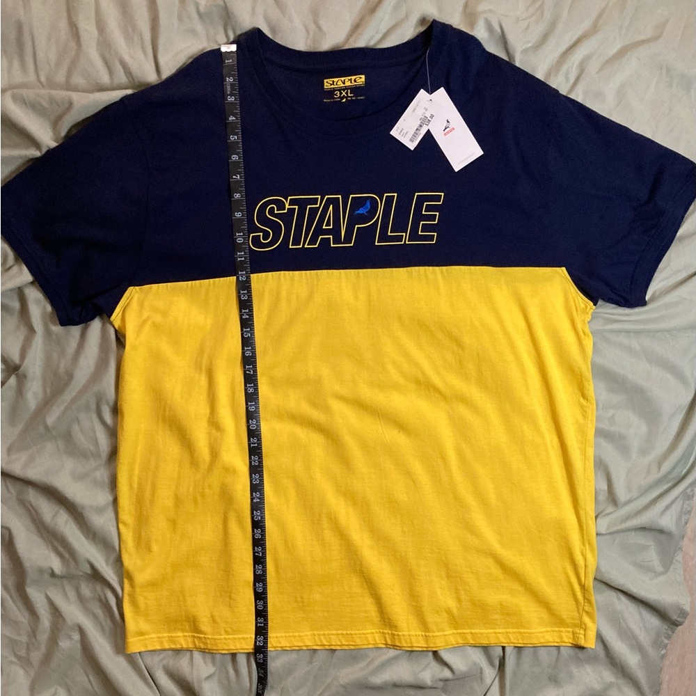 Men’s STAPLE T-Shirt, 3X, blue/yellow